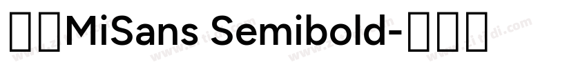 小米MiSans Semibold字体转换